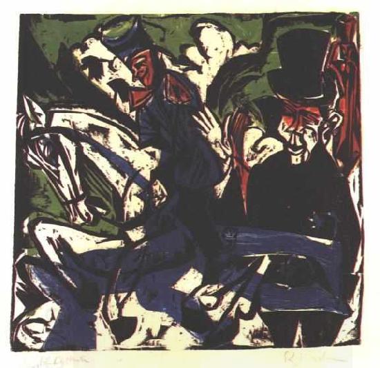 Ernst Ludwig Kirchner Schlemihls entcounter with small grey man China oil painting art